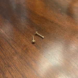 Maria Tash 2mm Rose Gold Threaded Stud Earring